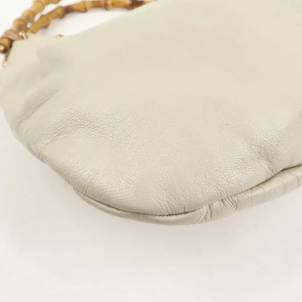 Gucci Bamboo Leather Handbag Beige
